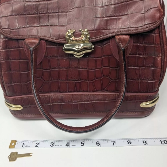 Celeber PIERO GUIDI Vintage Purse Collectors Bag Italy Leather Silk Key Lock - Picture 3 of 16